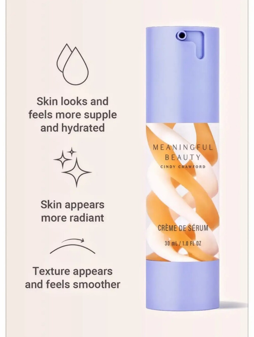 Meaningful Beauty 'Creme De Serum' Nighttime Face Moisturizer 1.0 Fl. Oz. *NEW* - Picture 2 of 3